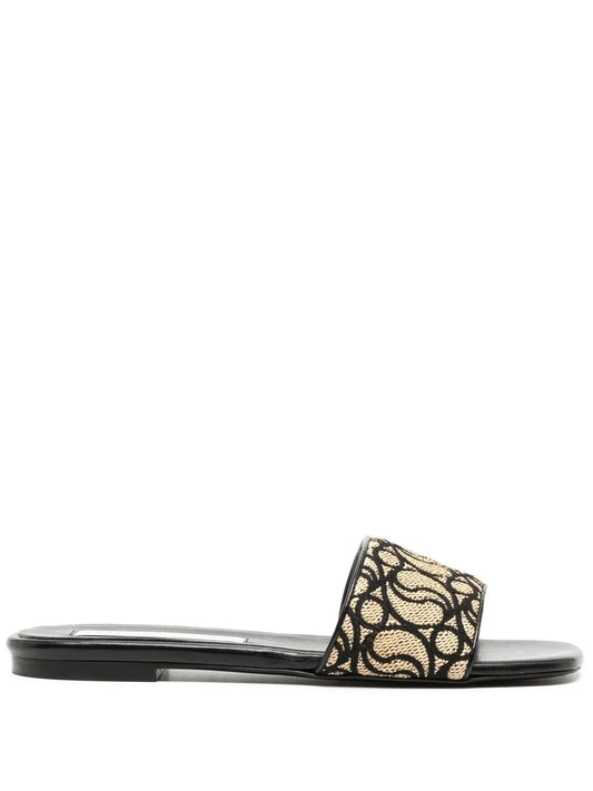 Stella McCartney monogram-pattern open-toe slides