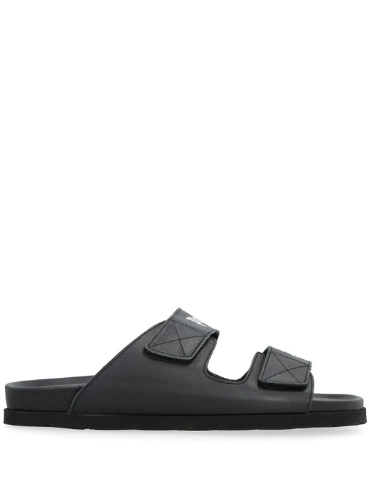 Palm Angels logo-print touch-strap slides