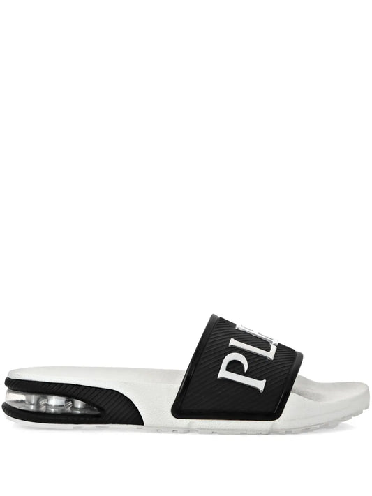 Plein Sport logo-print slides 
