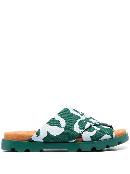 Camper Brutus printed cross-strap sandals 