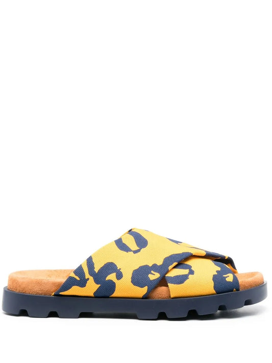 Camper Brutus printed crossover strap sandals