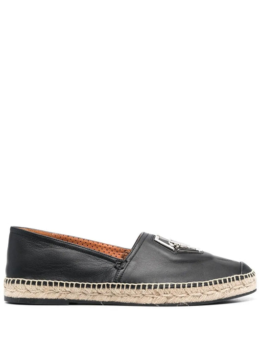 Philipp Plein logo-plaque leather espadrilles