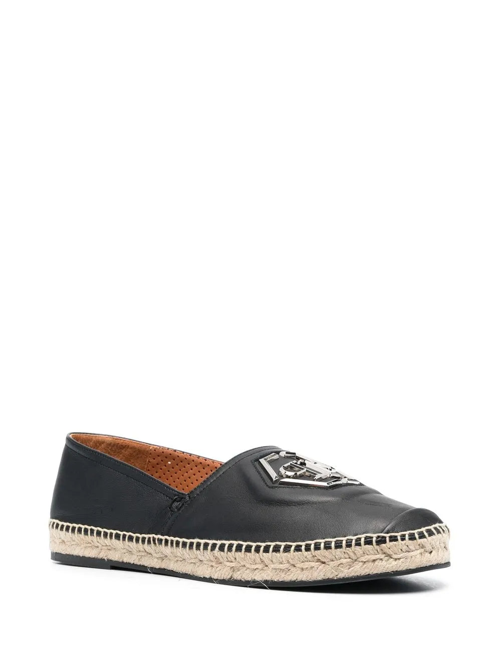 Philipp Plein logo-plaque leather espadrilles