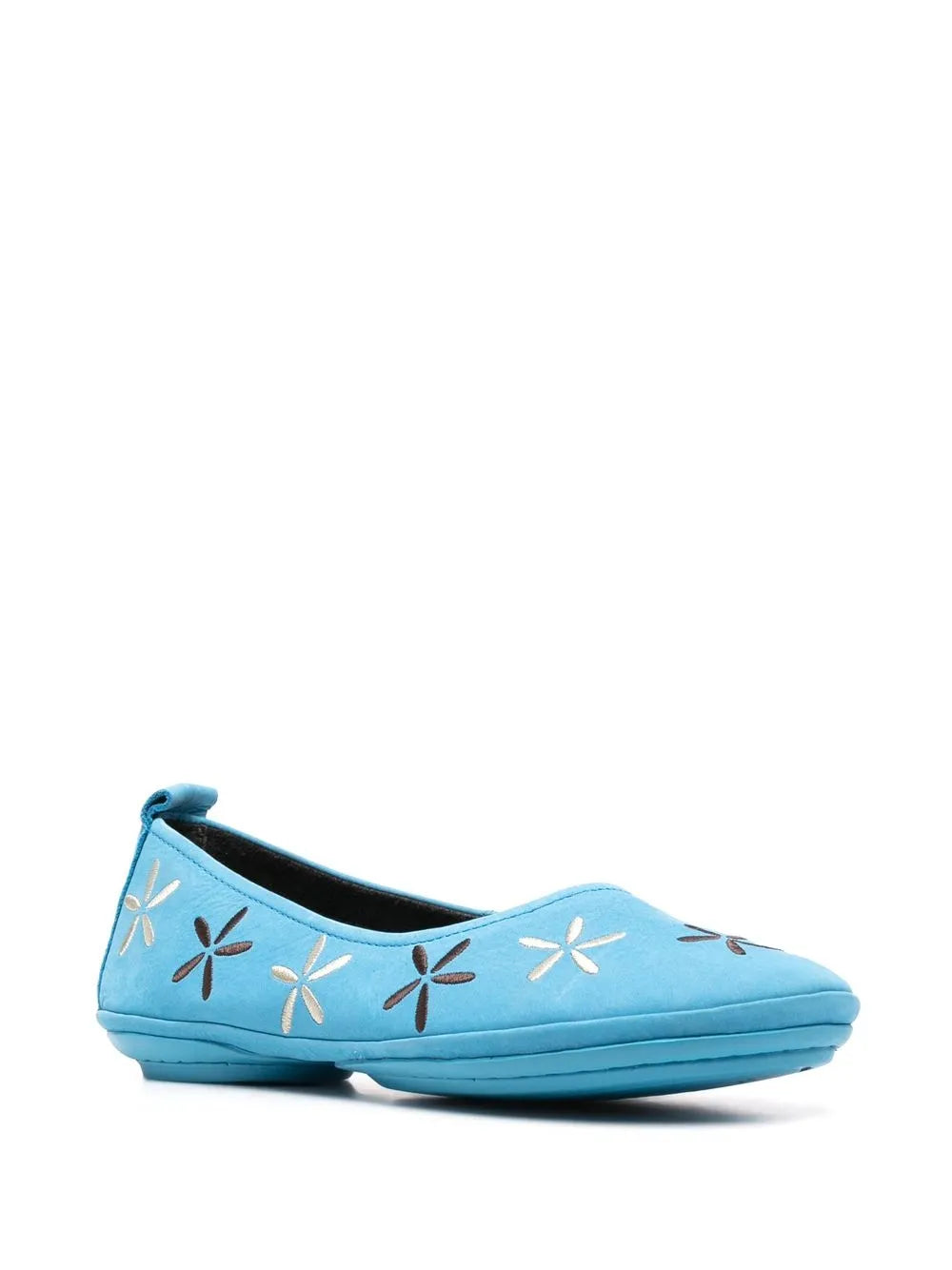 Camper Nina floral-embroidered ballerina shoes 