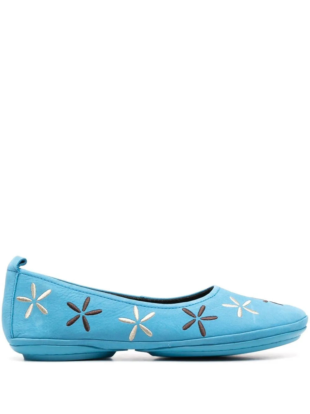 Camper Nina floral-embroidered ballerina shoes 