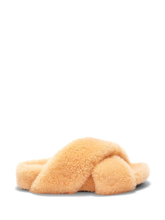 Jil Sander shearling crossover slides