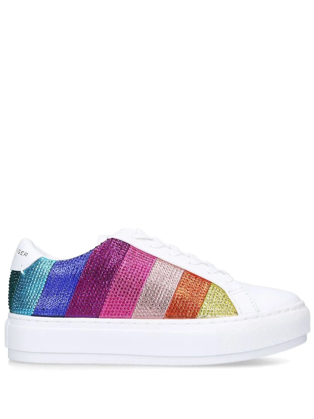 Kurt Geiger London Laney rainbow stripe low-top sneakers