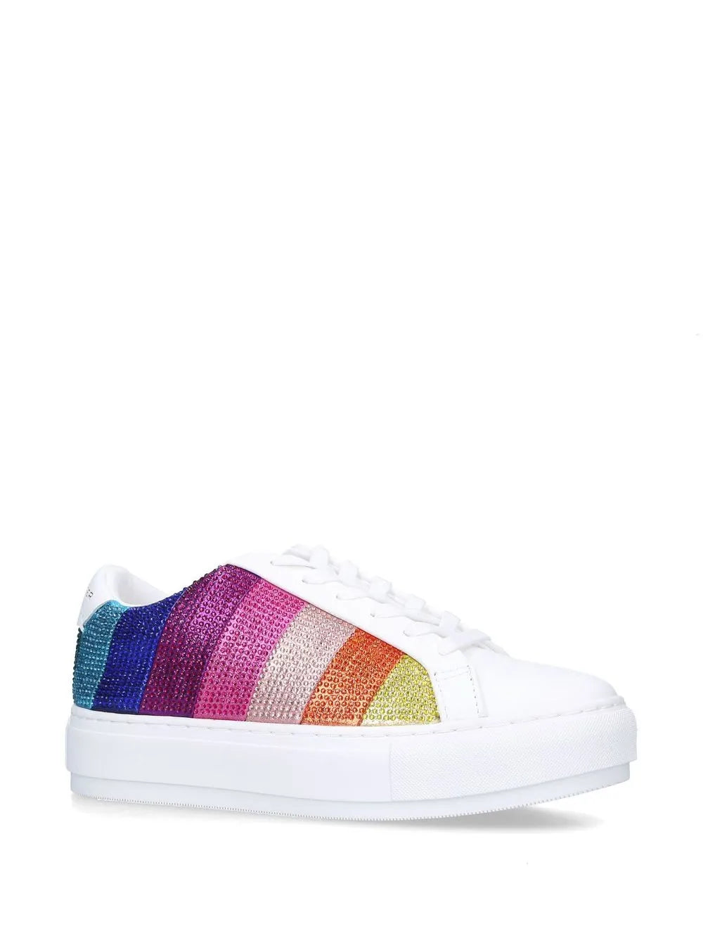 Kurt Geiger London Laney rainbow stripe low-top sneakers