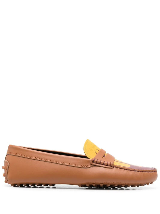 Palm Angels x Moncler x Tod's printed Gommino driving shoes