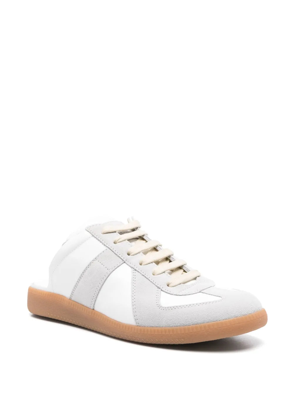 Maison Margiela lace-up panelled slippers