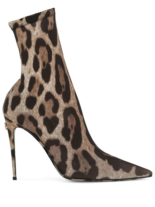 Dolce & Gabbana KIM DOLCE&GABBANA leopard-print ankle boots