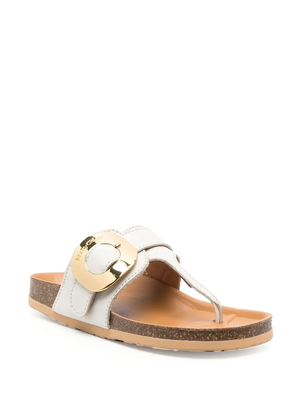 See by Chloé engraved-logo detail flip-flops