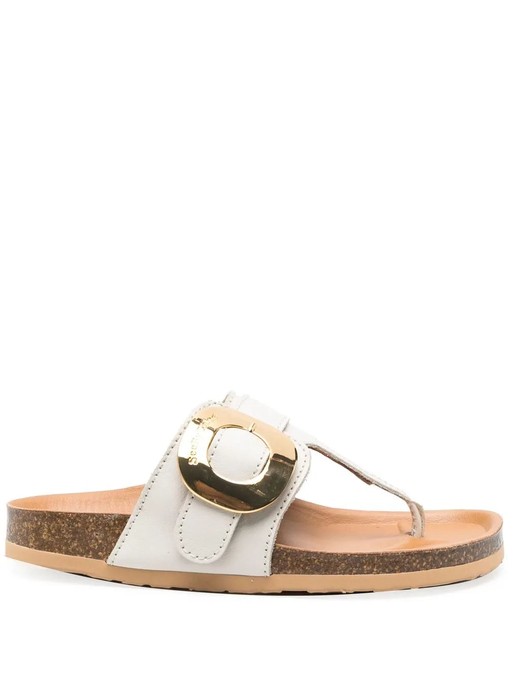 See by Chloé engraved-logo detail flip-flops