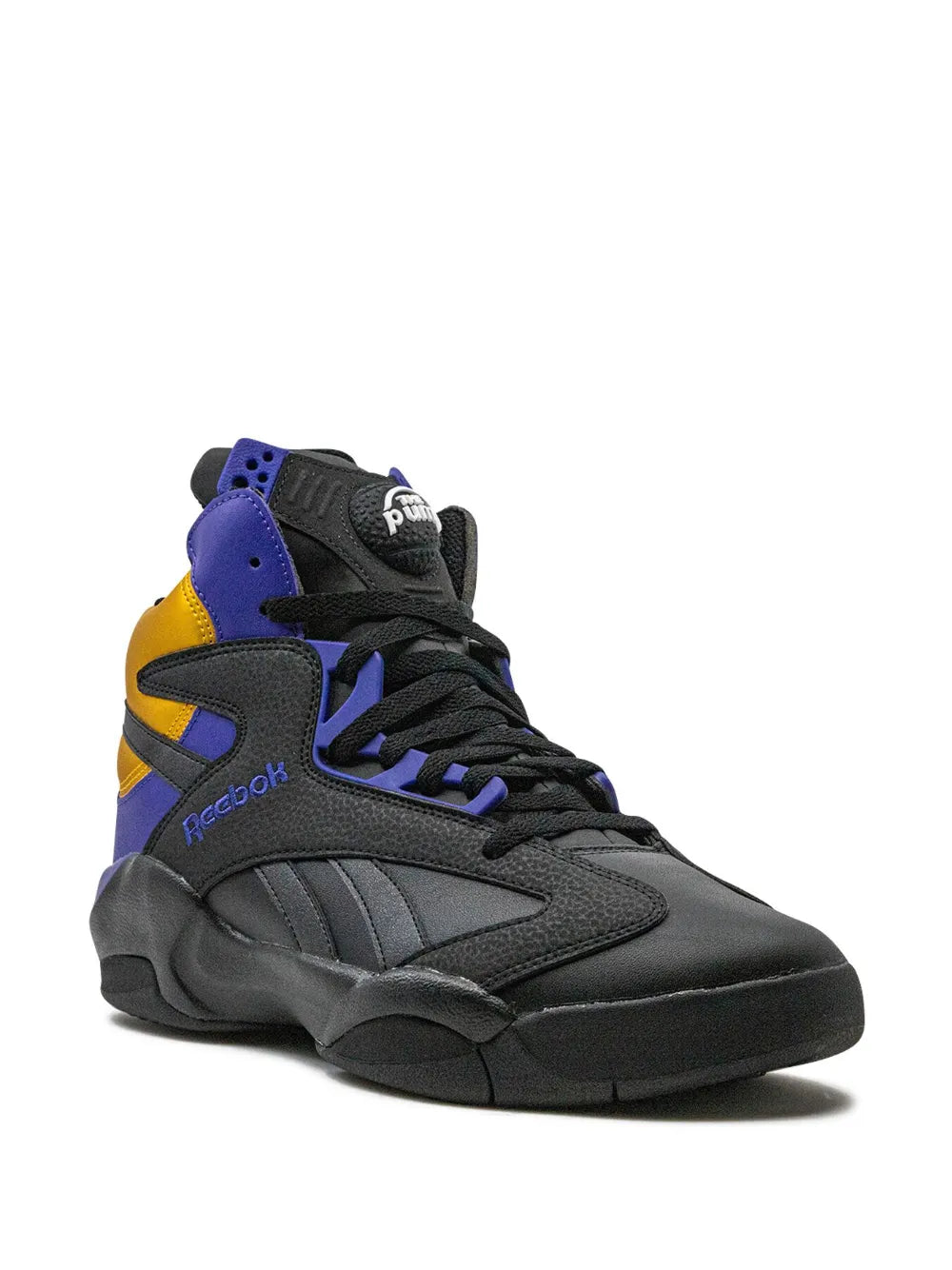 Reebok Shaq Attaq "Core Black/Bold Purple/Collegiate Gold" sneakers