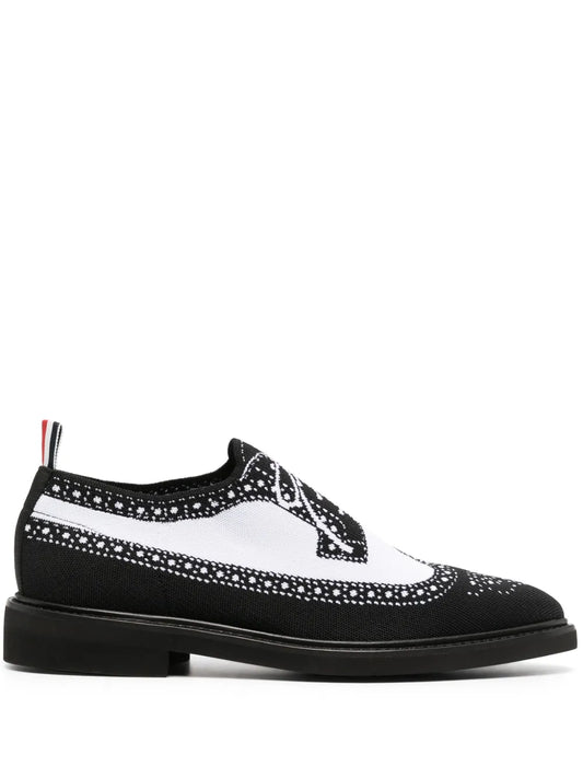 Thom Browne LONGWING BROGUE W/ MICRO SOLE IN TROMPE LOEIL KNIT