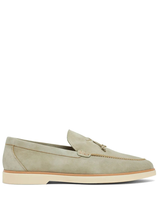Magnanni almond-toe suede loafers