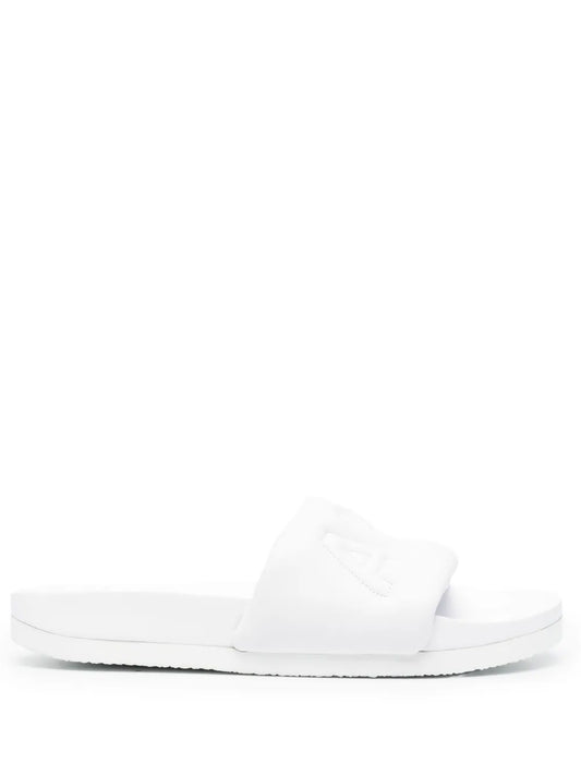 AMBUSH quilted-logo leather slides