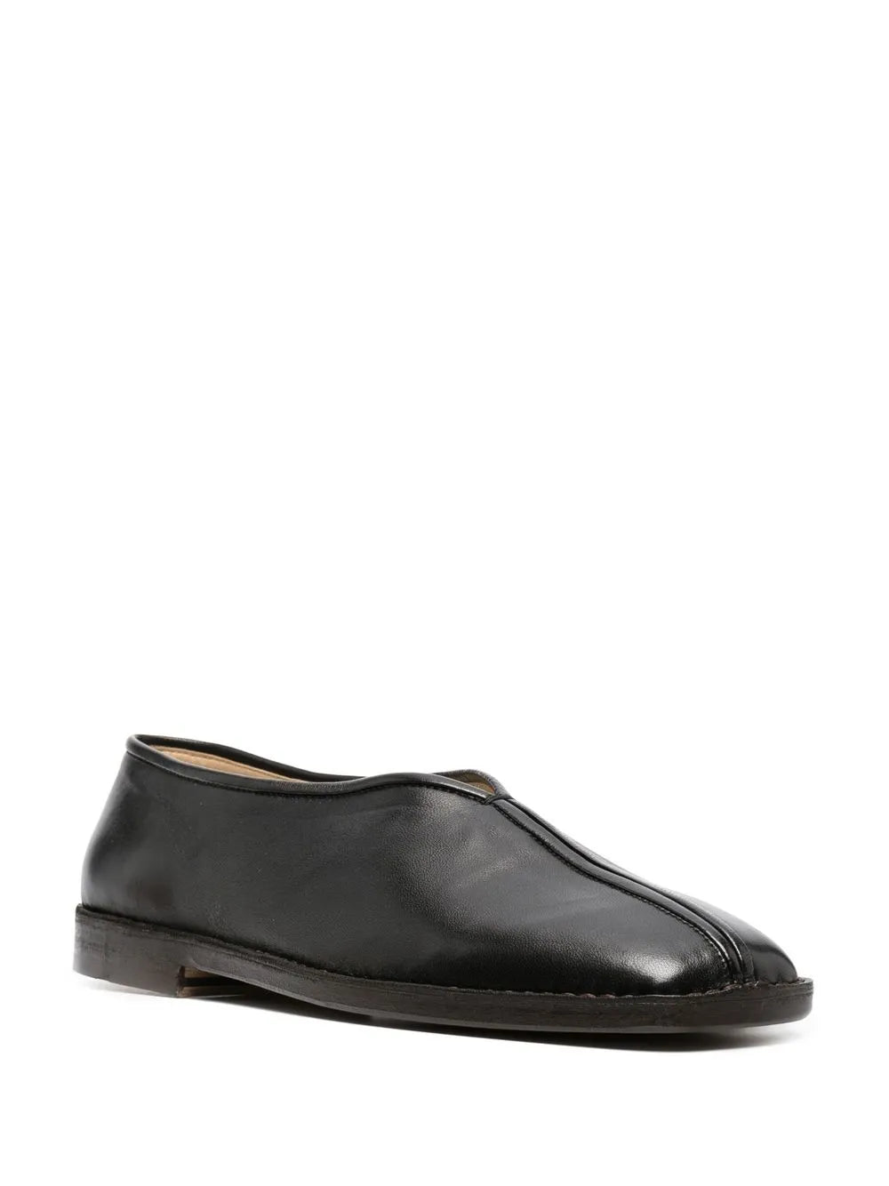 LEMAIRE 20mm square-toe piped leather loafers