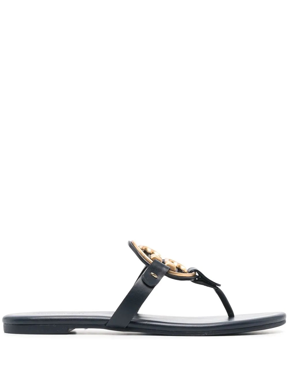 Tory Burch logo-plaque open-toe slides