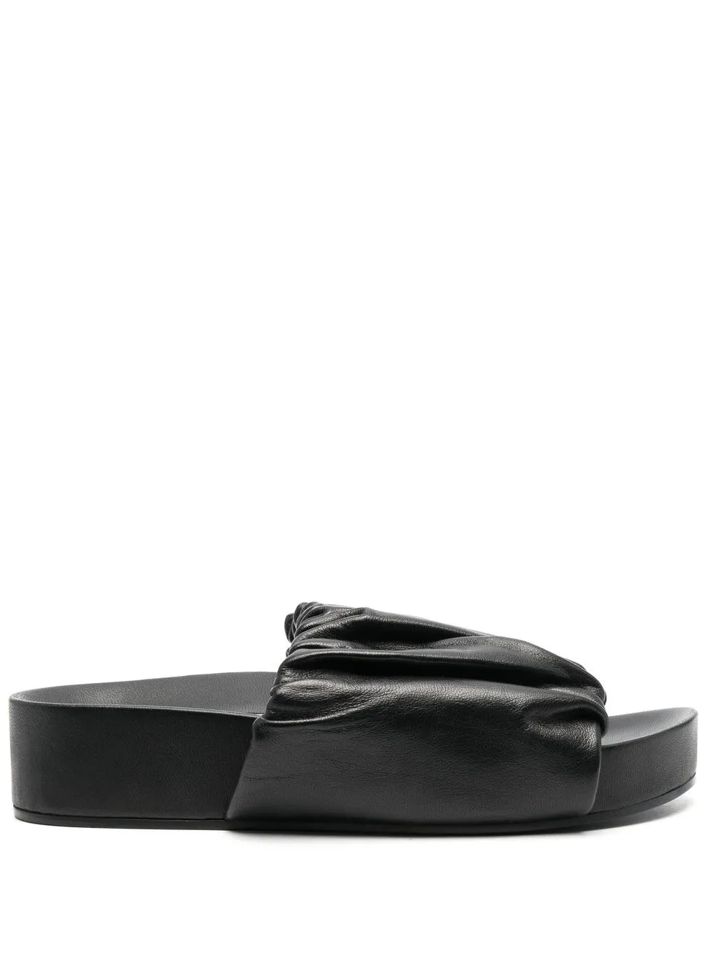 Jil Sander ruched leather slides