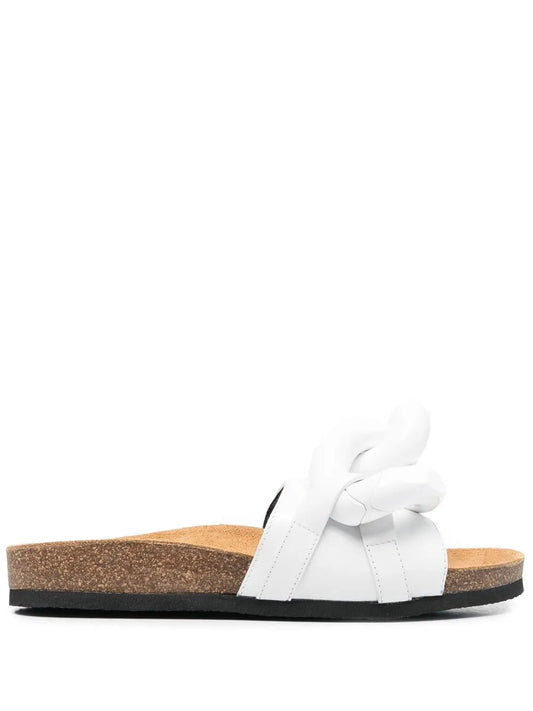 JW Anderson chain-link leather slides 