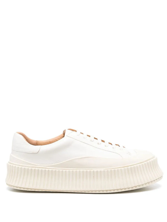 Jil Sander leather flatform sneakers