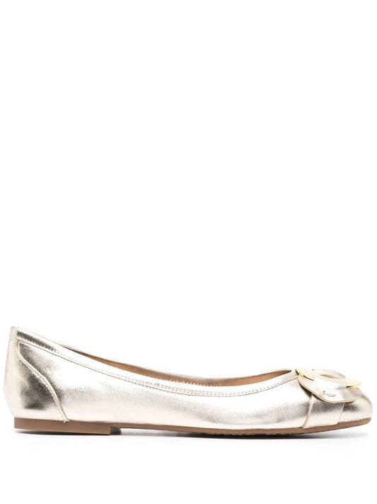 See by Chloé Chany metallic ballerina shoes