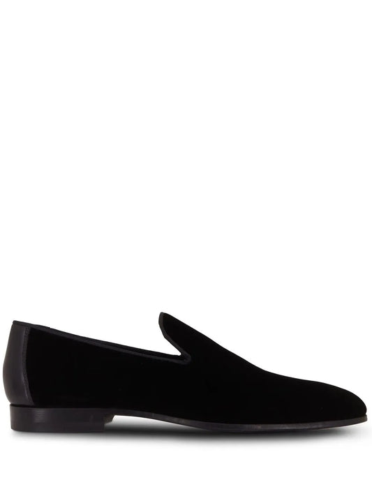 Magnanni almond-toe velvet loafers