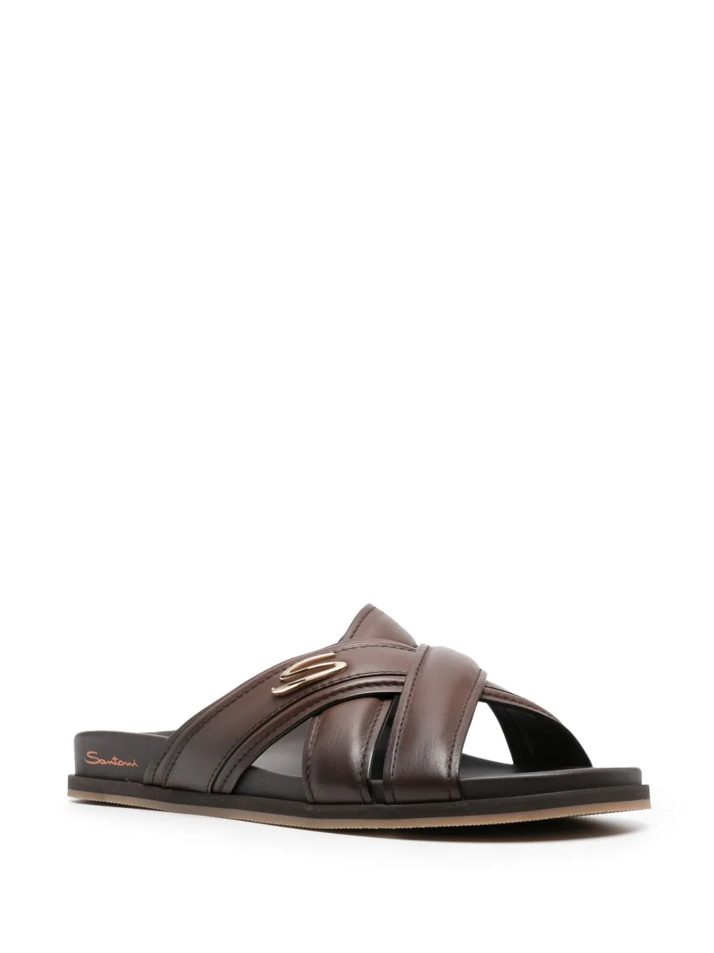 Santoni crossover-straps leather sandals
