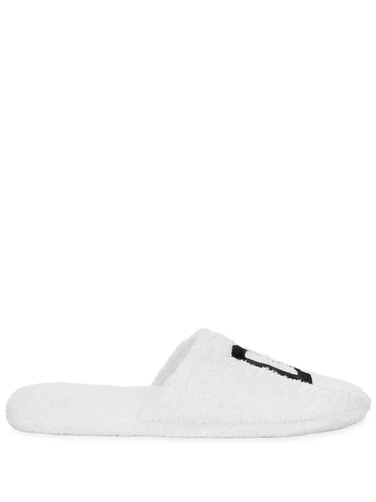 Dolce & Gabbana embroidered-logo cotton slippers