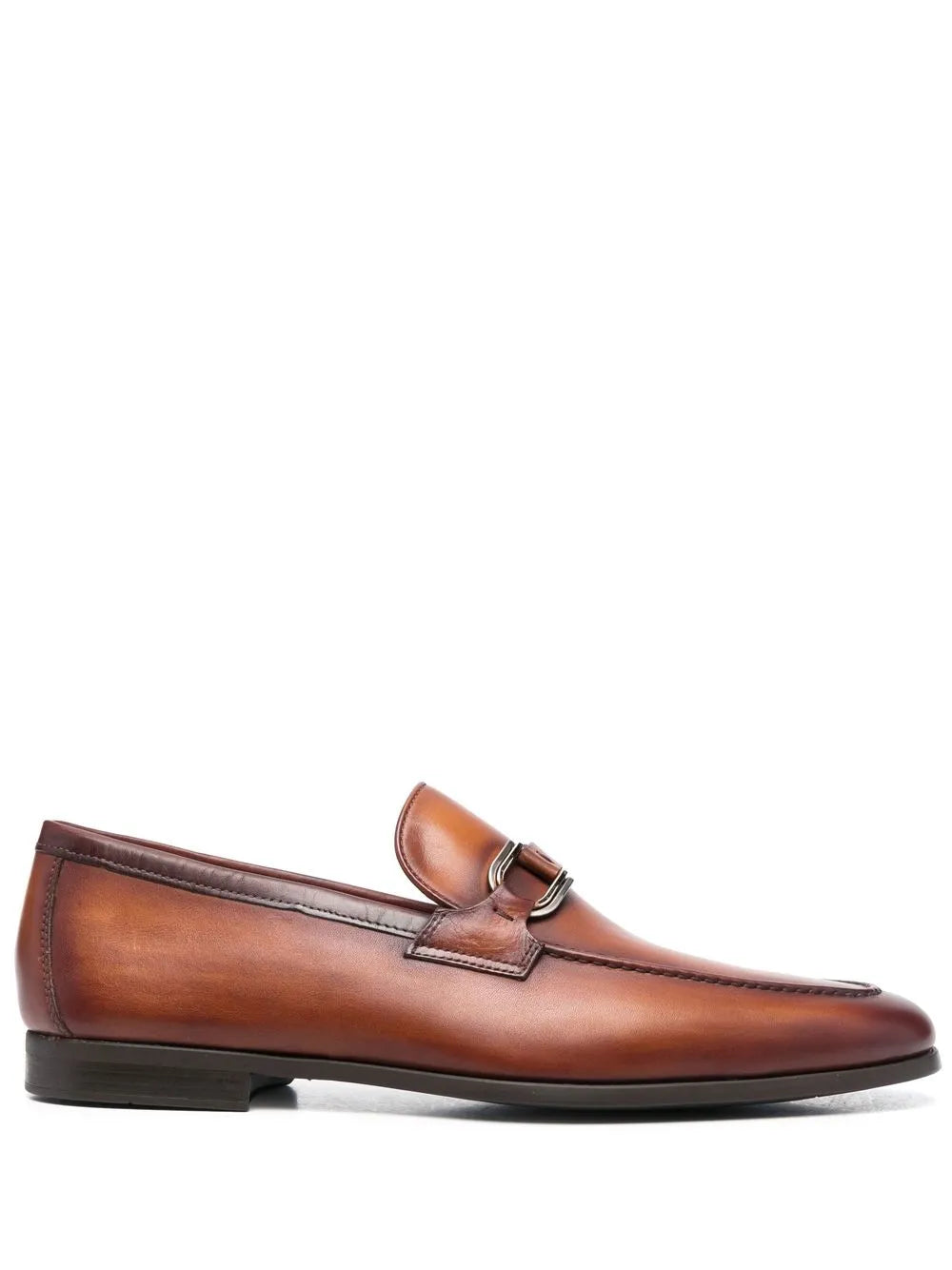 Magnanni front-strap almond-toe loafers