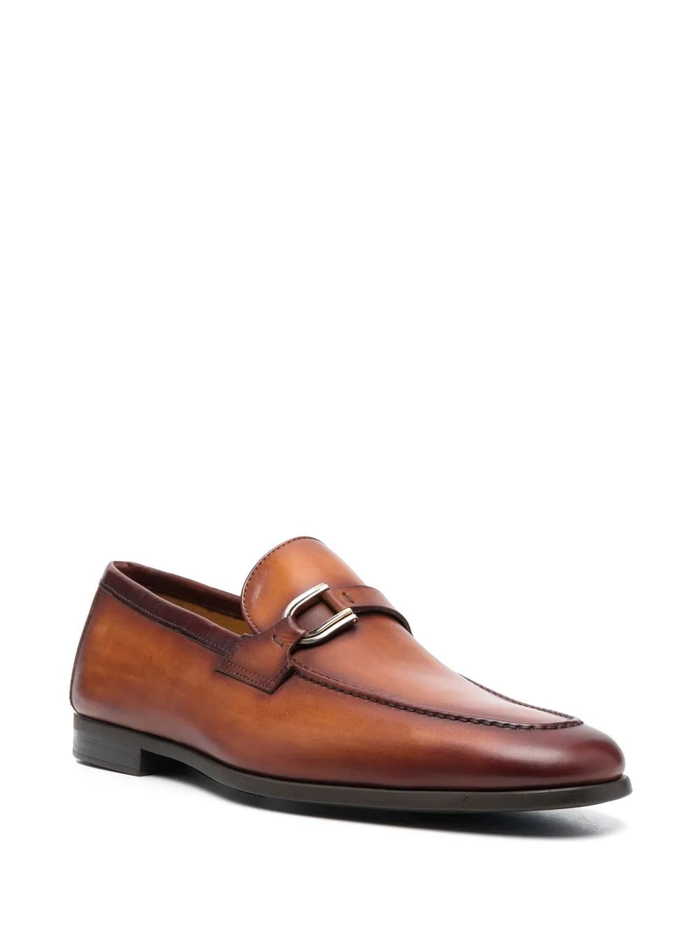 Magnanni front-strap almond-toe loafers