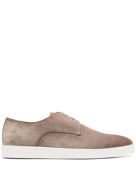 Santoni lace-up suede derby shoes