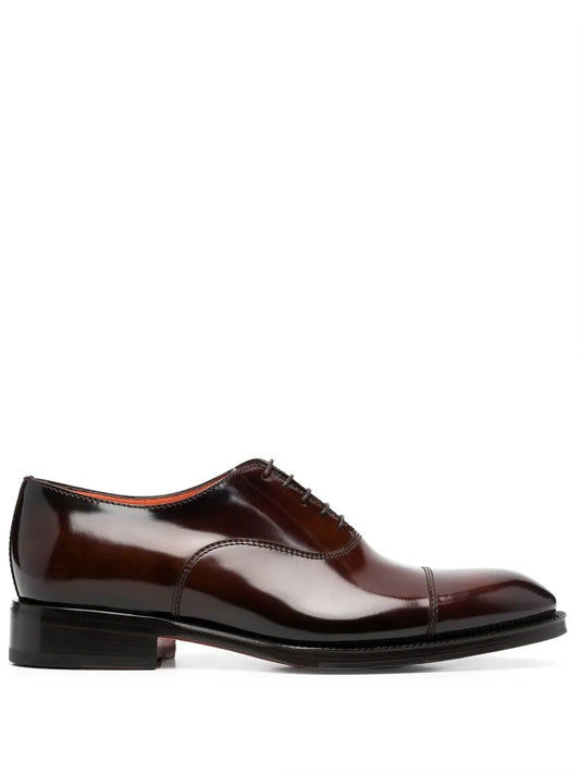 Santoni leather oxford shoes