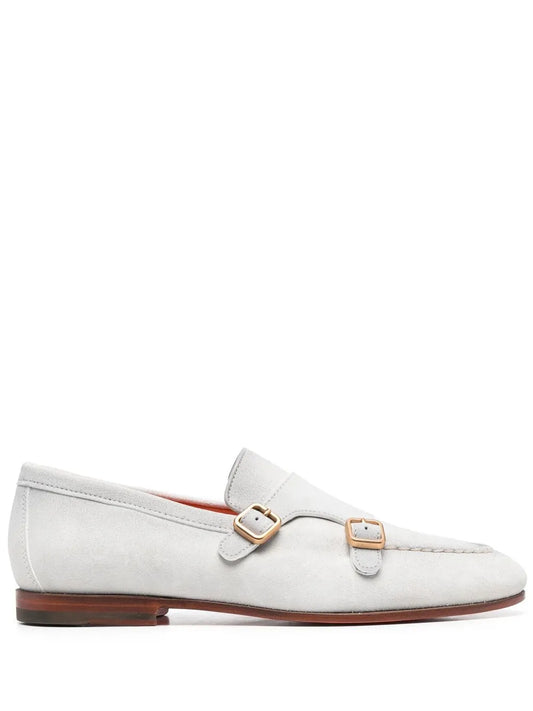 Santoni buckled monk shoes