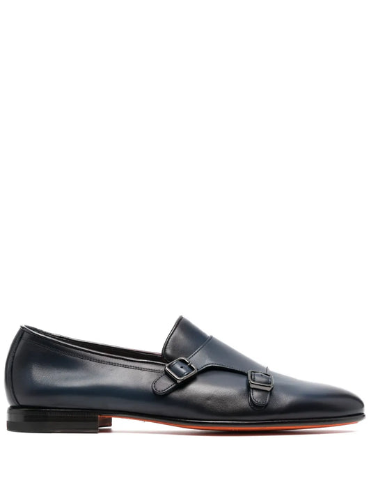 Santoni Dolorous leather monk shoes