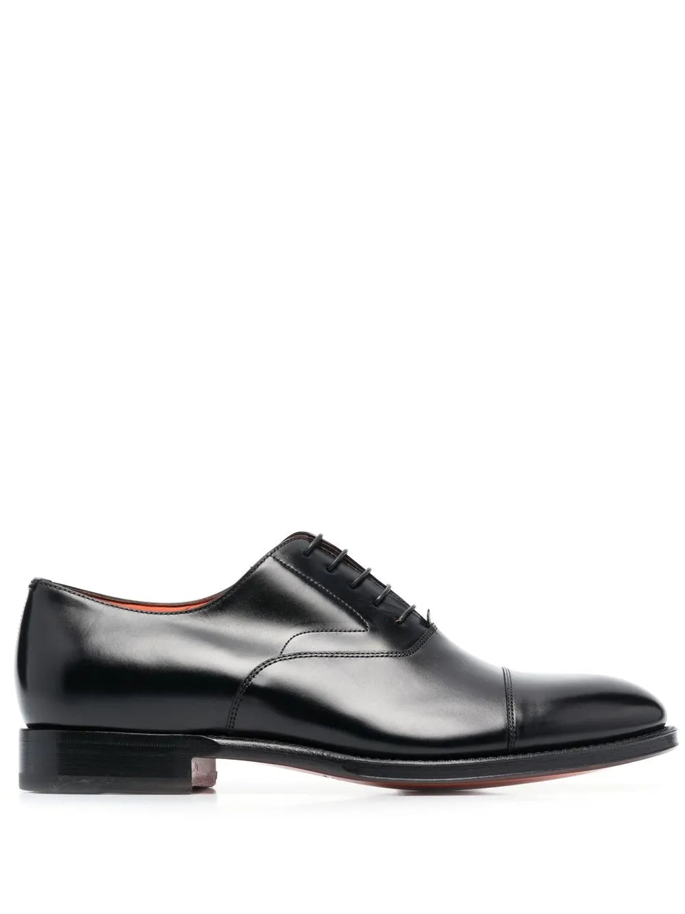Santoni polished leather oxford shoes
