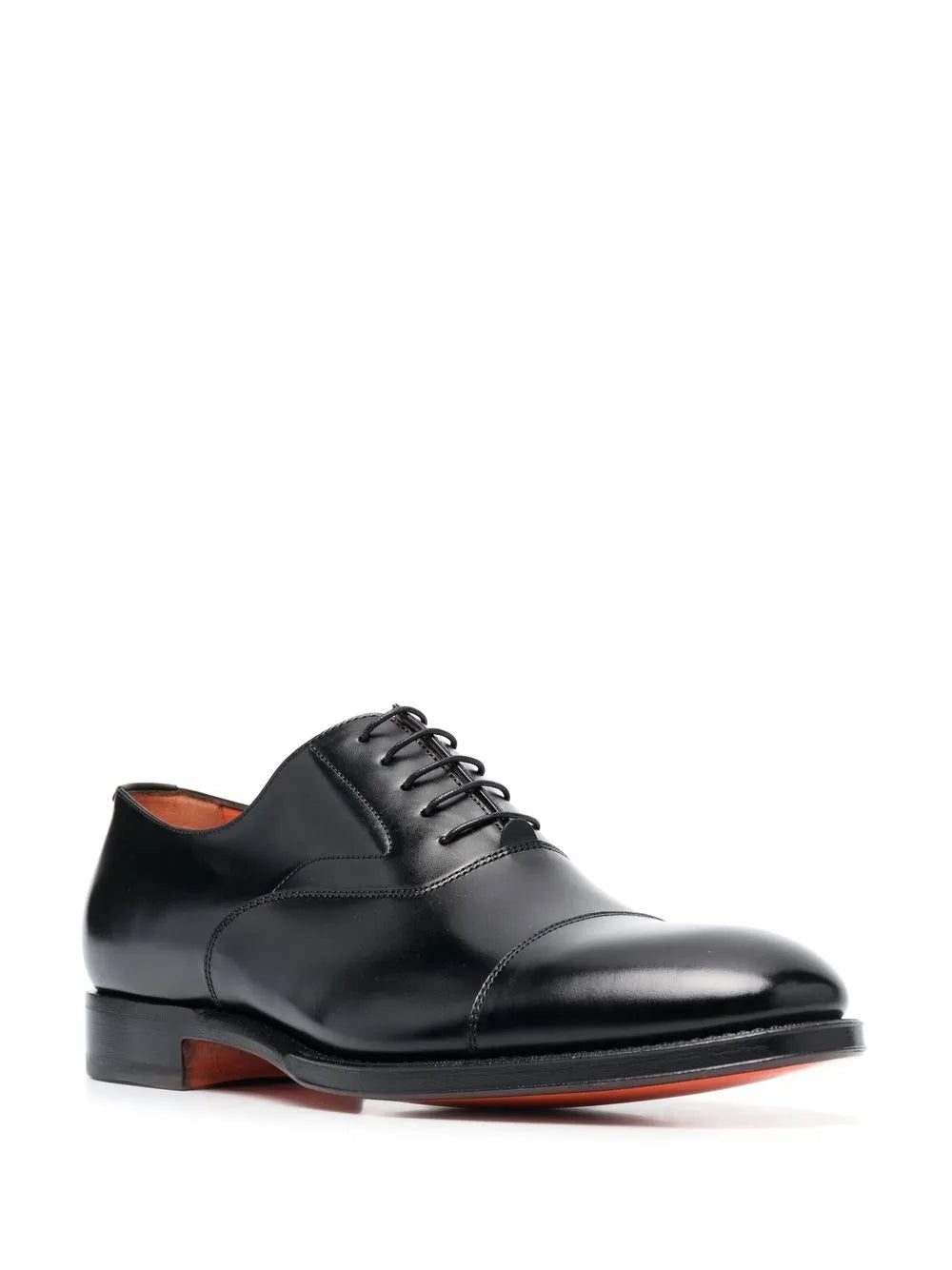 Santoni polished leather oxford shoes