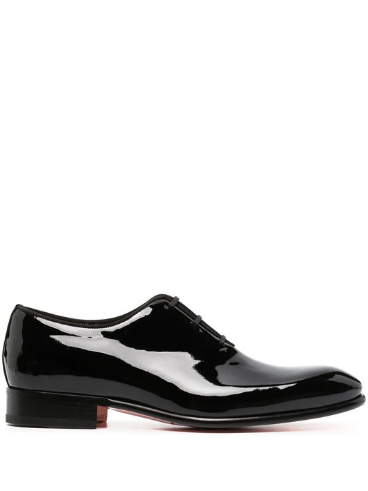 Santoni patent leather oxford shoes