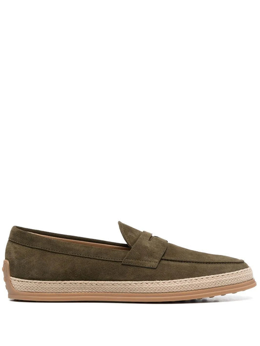 Tod's almond-toe suede loafers 