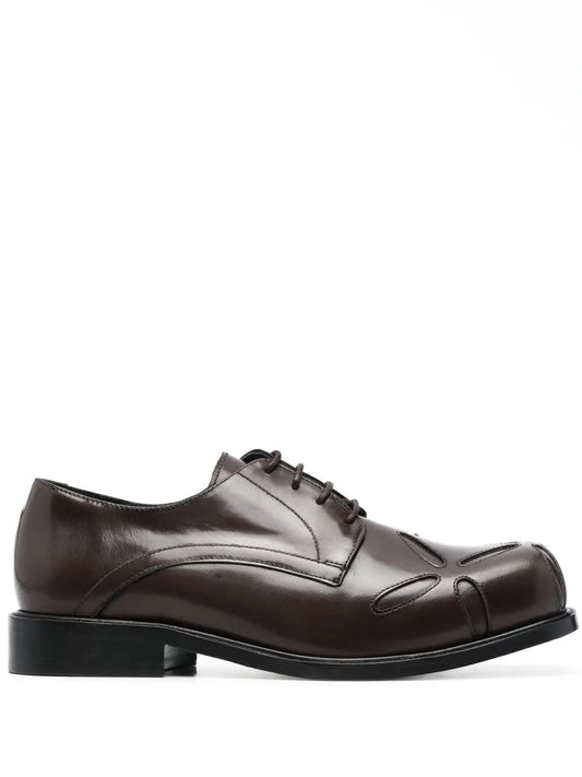 Stefan Cooke Slashed square-toe Derby shoes