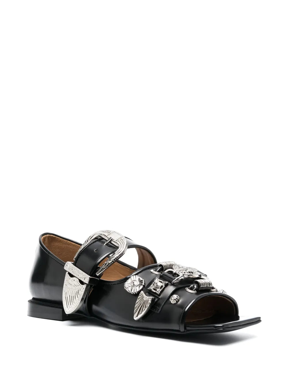 Toga Pulla buckle-fastening open-toe ballerina shoes