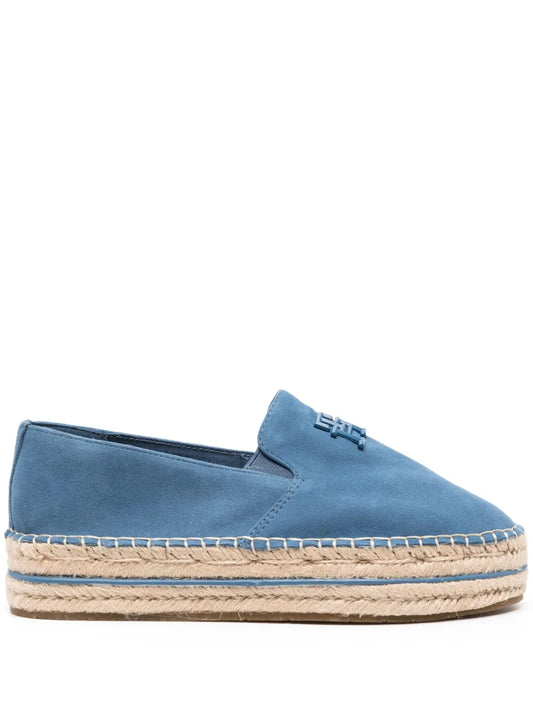 Tommy Hilfiger logo-embossed suede espadrilles 