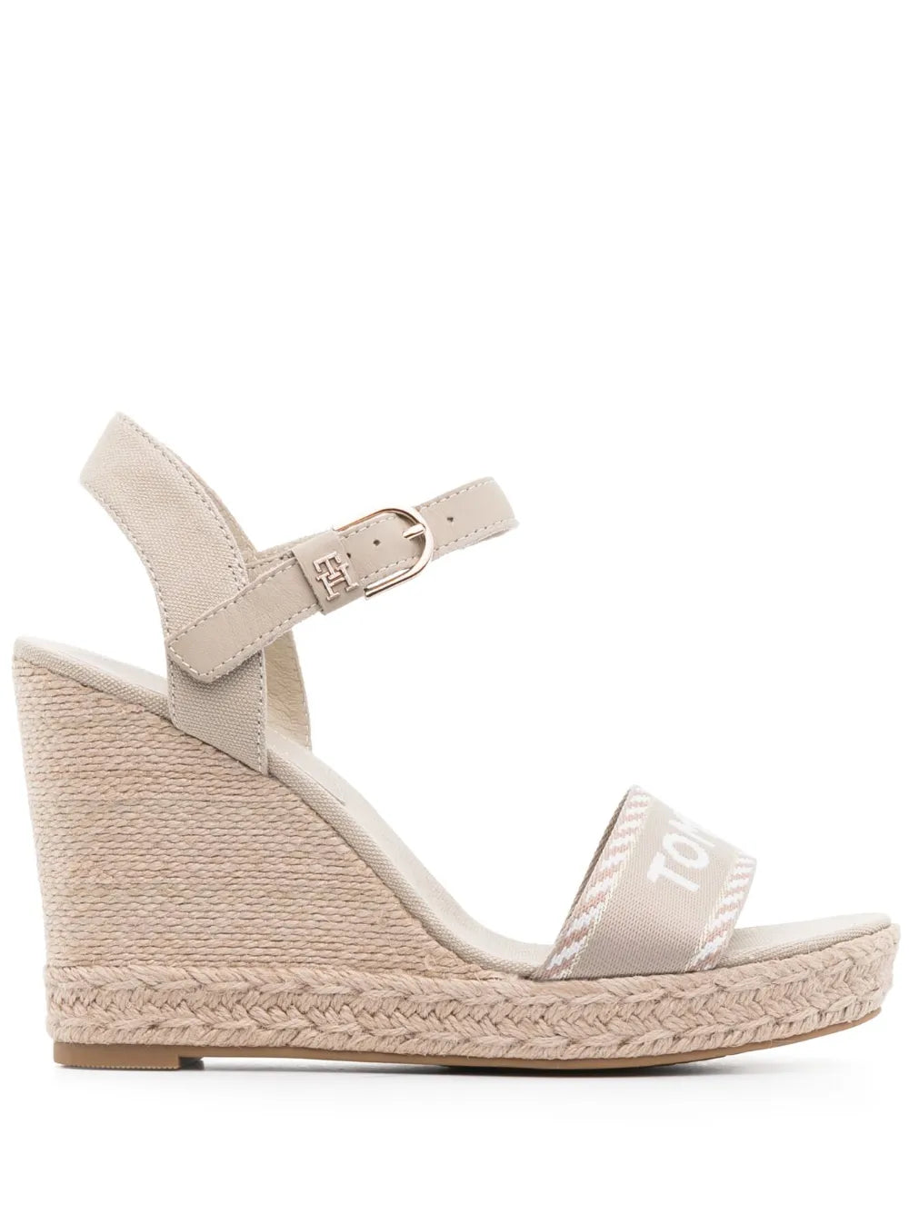 Tommy Hilfiger jacquard-logo 105mm wedge sandals