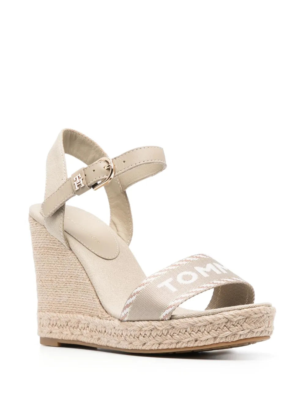 Tommy Hilfiger jacquard-logo 105mm wedge sandals