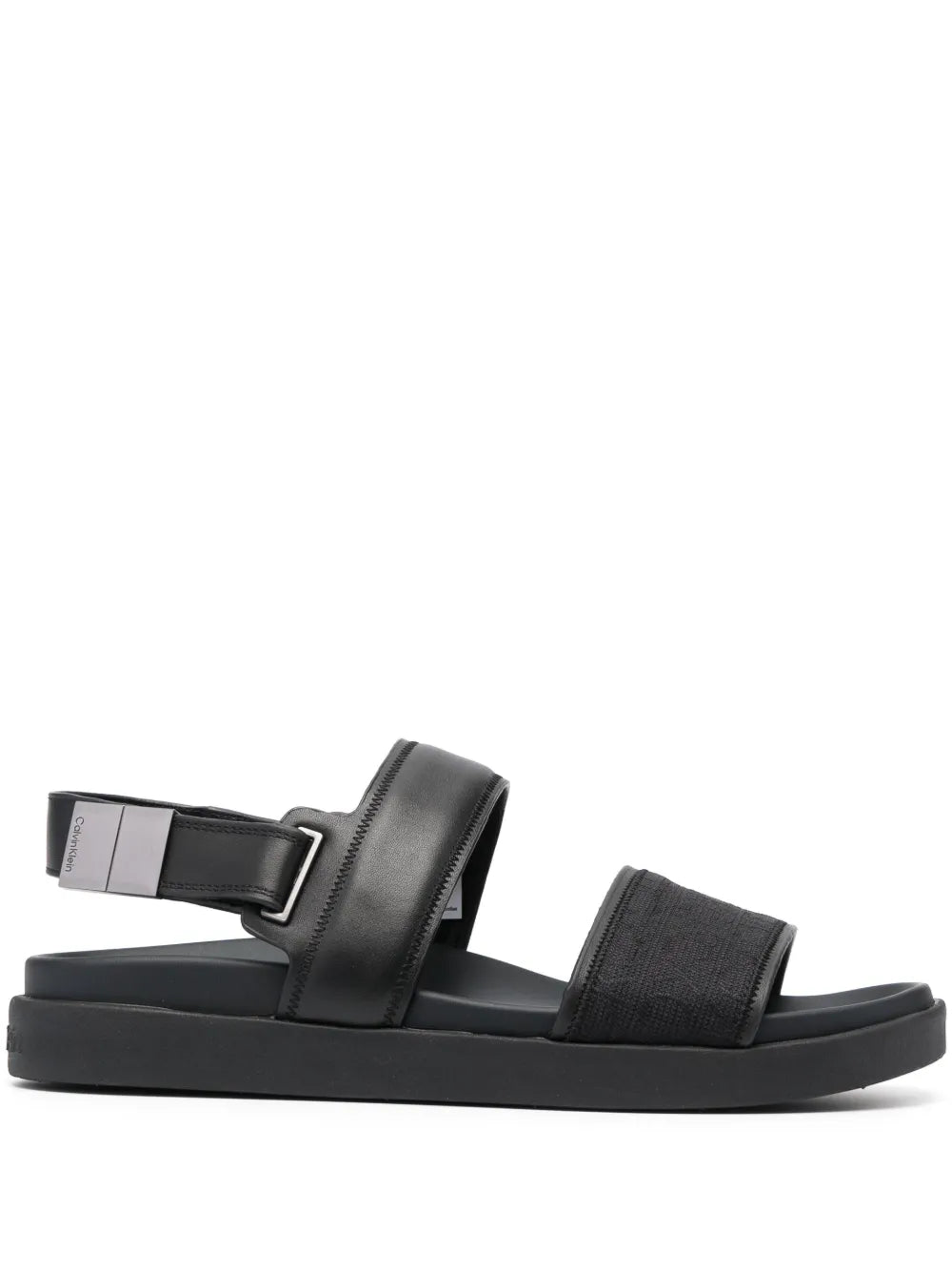 Calvin Klein jacquard leather sandals