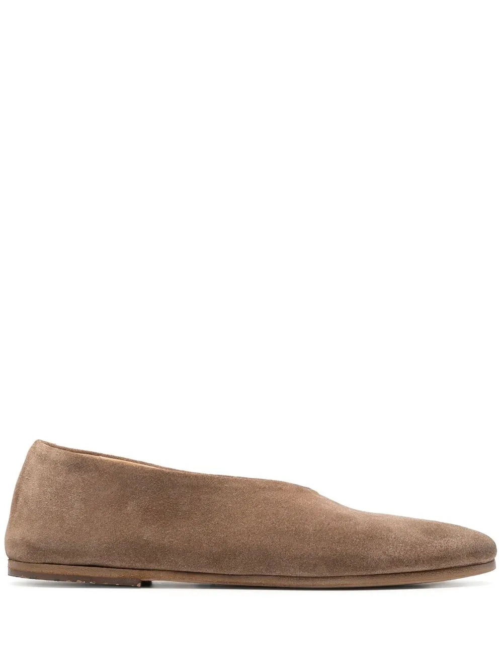 Marsèll almond-toe suede ballerina shoes