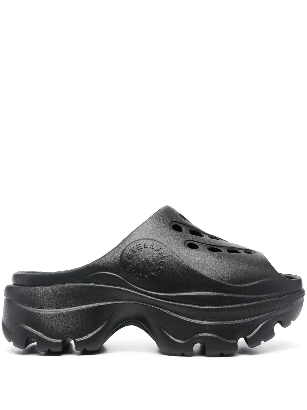 adidas by Stella McCartney logo-embossed perforated slides