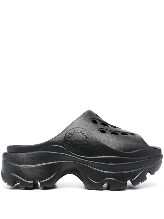 adidas by Stella McCartney logo-embossed perforated slides