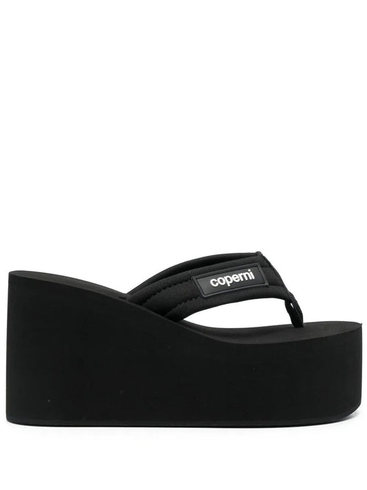 Coperni logo-patch wedge sandals